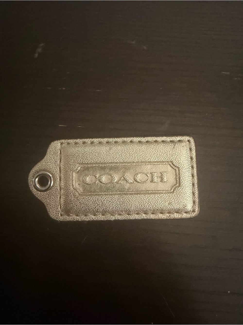 Coach Metallic Gold Leather Hang Tag